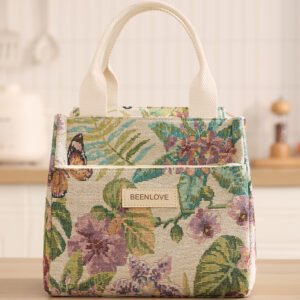 Light Flower Printed Lunch Bag